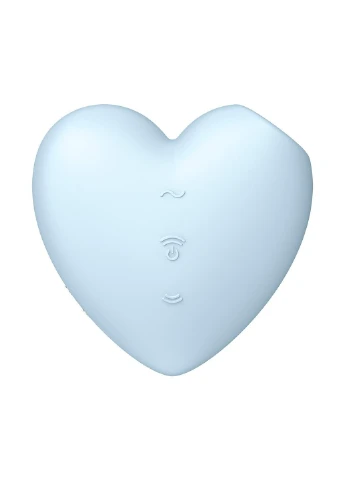 Вакуумний стимулятор-серце з вібрацією Cutie Heart Blue Satisfyer (254785297)