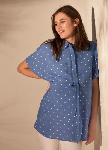 Блакитна літня блуза для вагітних LC Waikiki