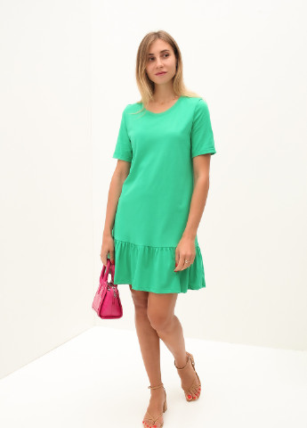 Зеленое кэжуал платье Firesh однотонное