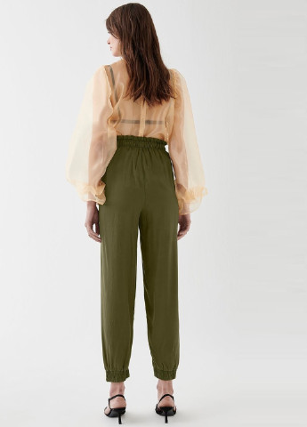 Темно-зеленые кэжуал демисезонные джоггеры брюки Gina Tricot