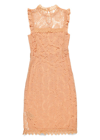 Персиковое кэжуал, вечернее платье силуэтная Aaiko однотонное