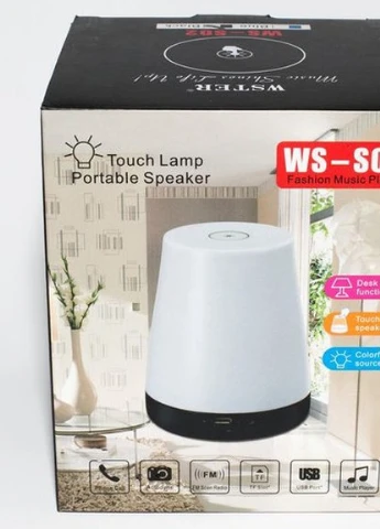 Портативна колонка WS-S02 10Вт USB, AUX, FM, Bluetooth біла (lp-30023) XPRO (254257060)