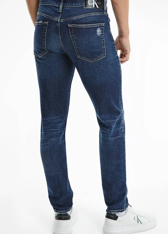 Синие демисезонные слим джинсы Calvin Klein Jeans