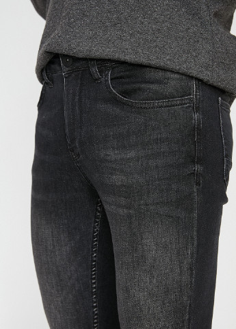 Джинси KOTON завужені однотонні графітові джинсові бавовна