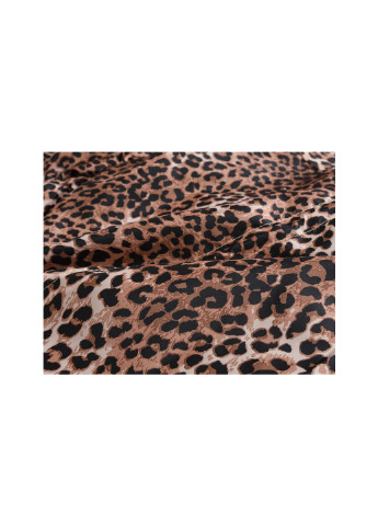 Коричнева демісезонна куртка-вітрівка для дівчинки милий леопард Jomake 51129