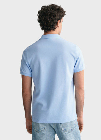 Голубой футболка-поло для мужчин Gant с логотипом