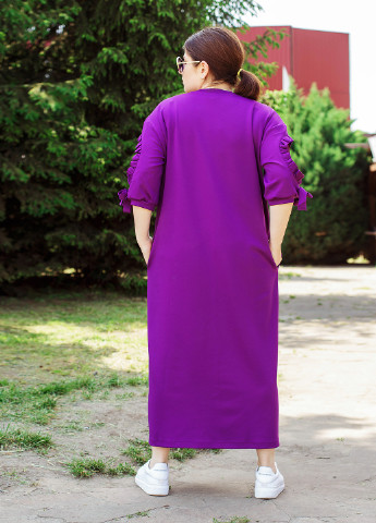 Фуксинова (кольору Фукія) кежуал плаття, сукня сукня-світшот Chivas однотонна