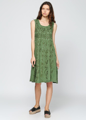 Зеленое кэжуал платье JULIA