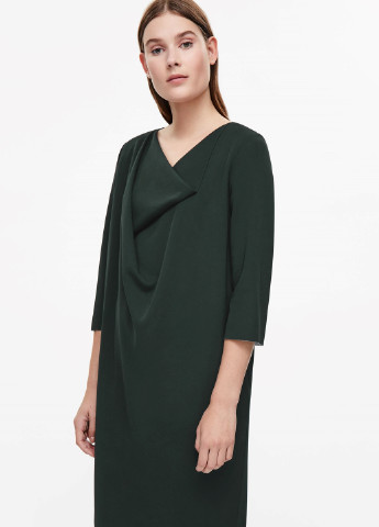 Темно-зеленое кэжуал платье короткое Cos