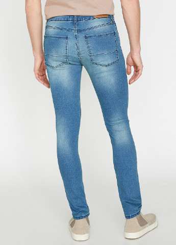 Темно-голубые демисезонные скинни джинсы KOTON