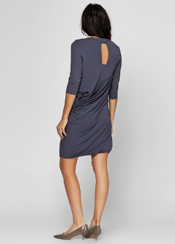 Грифельно-серое кэжуал платье Oblique однотонное