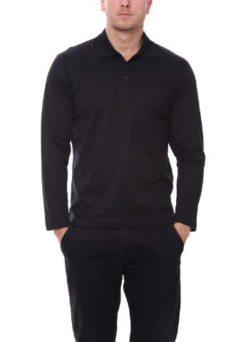 Черная мужская футболка поло Pierre Cardin однотонная
