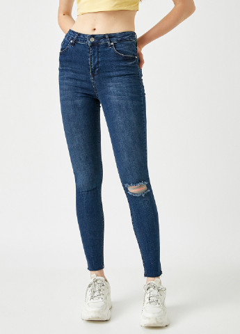 Темно-синие демисезонные скинни джинсы KOTON