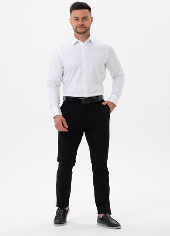 Белая классическая рубашка однотонная Trend Collection