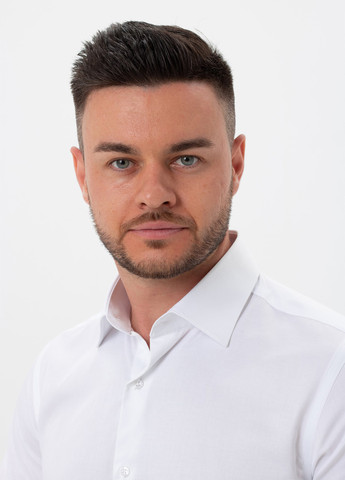 Белая классическая рубашка однотонная Trend Collection