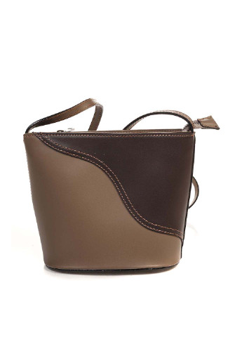 Сумка Italian Bags кросс боди однотонная коричневая кэжуал