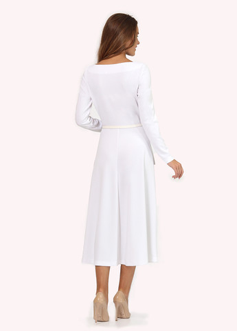 Білий кежуал плаття, сукня кльош Lila Kass однотонна