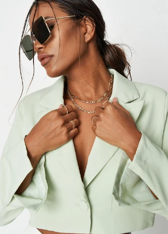 Мятный женский жакет Missguided однотонный - демисезонный