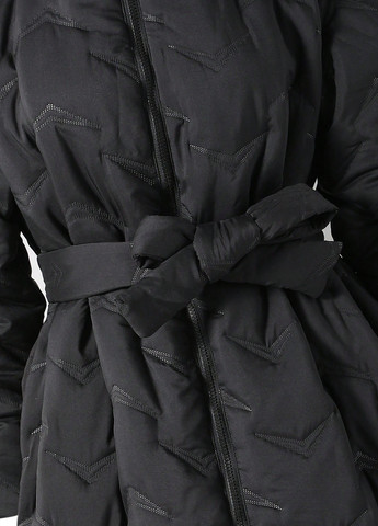 Чорне зимнє Пальто однобортне SHEIN