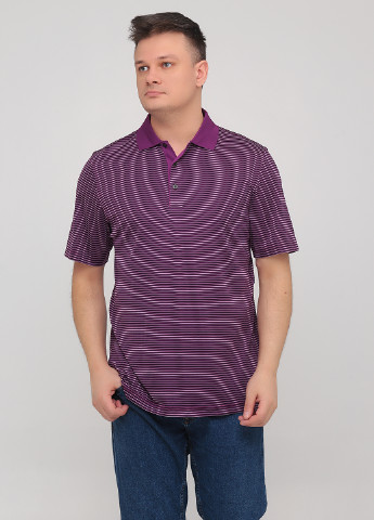 Фиолетовая футболка-поло для мужчин Greg Norman в полоску