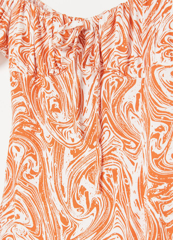 Оранжевое кэжуал платье в стиле ампир Missguided с рисунком