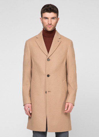 Бежевое демисезонное Пальто однобортное Calvin Klein