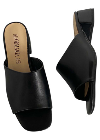 Черные шлепанцы Aiformaria