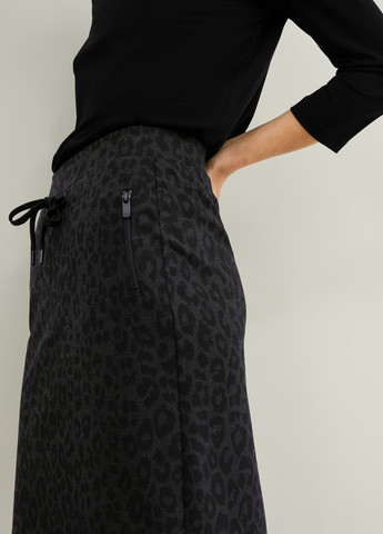 Темно-серая кэжуал леопардовая юбка C&A