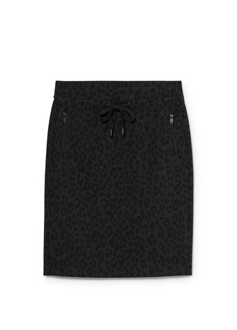 Темно-серая кэжуал леопардовая юбка C&A