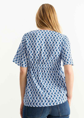 Комбинированная блуза для беременных и кормящих на запах C&A