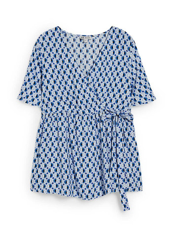 Комбинированная блуза для беременных и кормящих на запах C&A