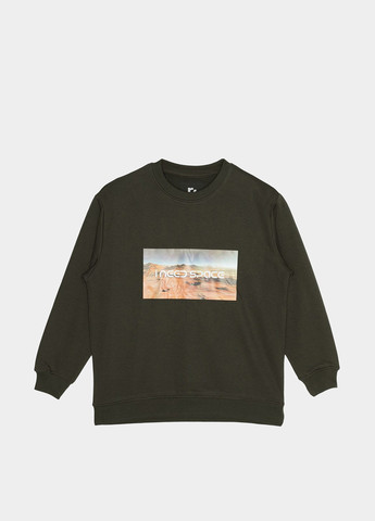 Reporter Young свитшот рисунок темно-серый кэжуал хлопок