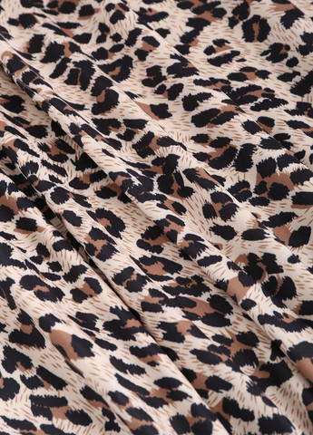 Комбинезон SHEIN комбинезон-брюки леопардовый коричневый кэжуал полиэстер