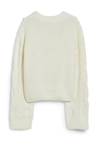 Молочный зимний свитер джемпер C&A