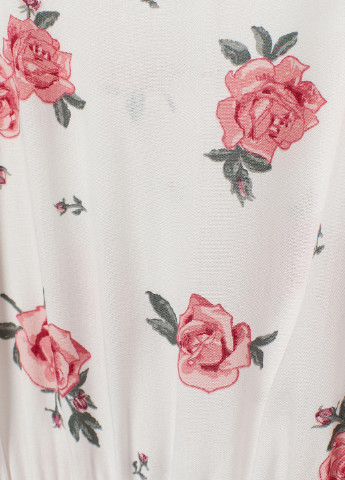 Комбінезон H&M комбинезон-шорты цветочный белый кэжуал вискоза