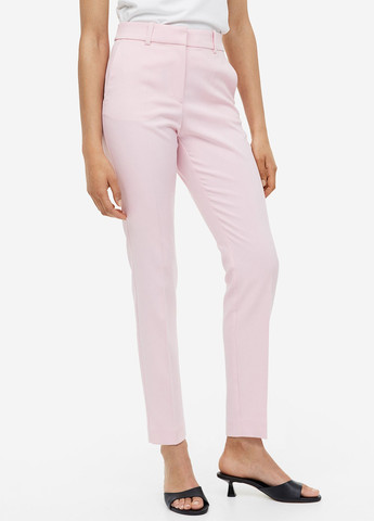 Светло-розовые кэжуал летние прямые брюки H&M
