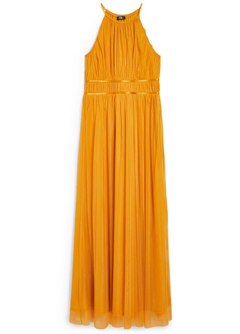 Оранжевое вечернее, кэжуал платье в греческом стиле C&A однотонное