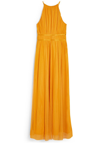 Оранжевое вечернее, кэжуал платье в греческом стиле C&A однотонное