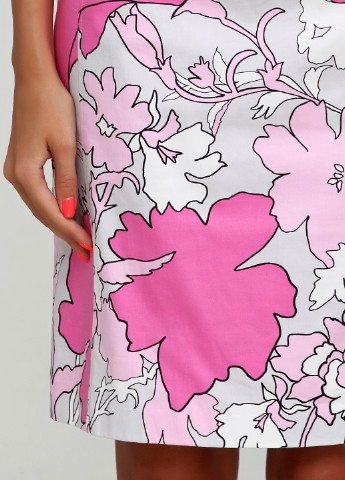 Розовое кэжуал платье футляр Clips с цветочным принтом