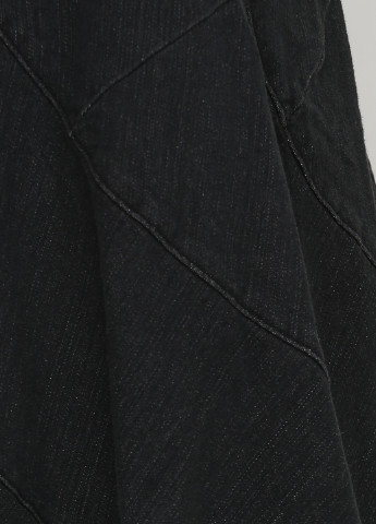 Спідниця Micha кльош однотонна темно-сіра джинсова бавовна