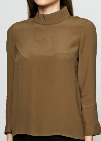 Оливковая (хаки) демисезонная блуза And Less