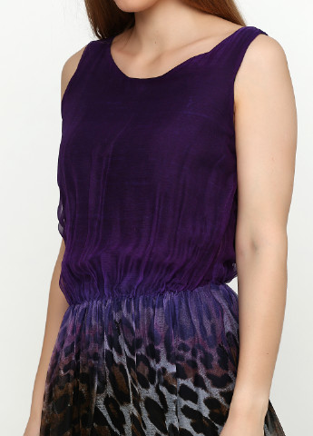 Фиолетовое кэжуал платье а-силуэт Sassofono