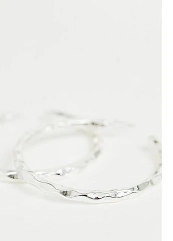 Серьги Missguided кольцами S22 серебристые Asos (228702200)
