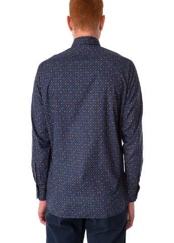 Синяя рубашка с абстрактным узором MARVELIS