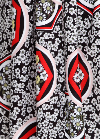 Салатовая кэжуал с орнаментом юбка New Collection клешированная