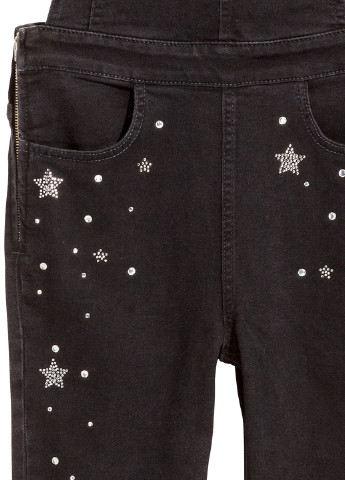 Комбінезон H&M комбінезон-брюки зірки чорний джинсовий бавовна