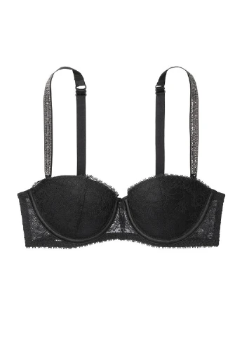 Чорний демісезонний комплект (бюстгальтер, труси) Victoria's Secret