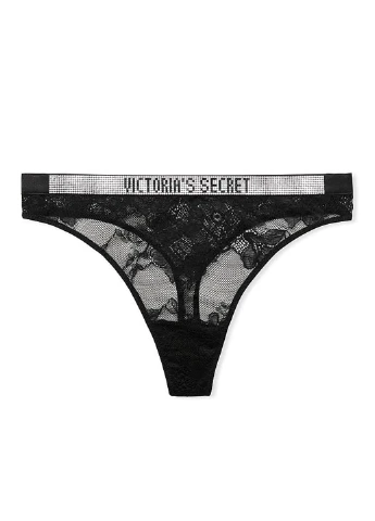 Чорний демісезонний комплект (бюстгальтер, труси) Victoria's Secret