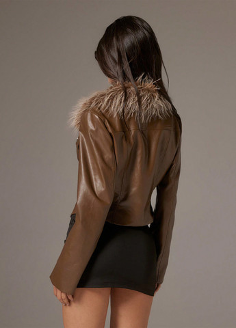 Коричнева демісезонна куртка SHEIN