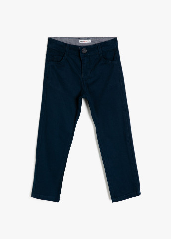 Темно-синие джинсовые демисезонные брюки зауженные KOTON